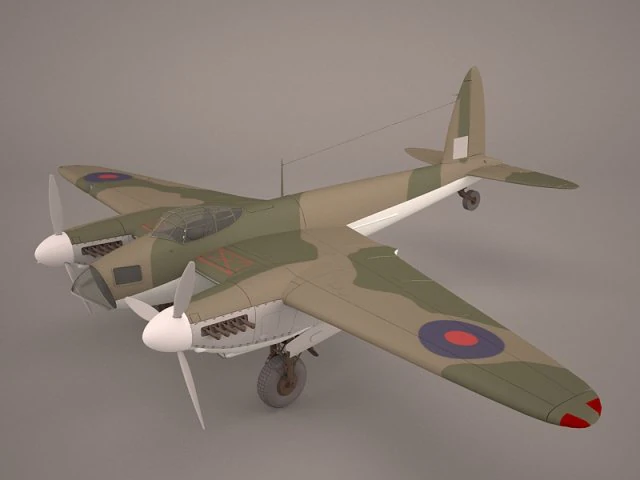 de havilland dh-98 3D Model .c4d .max .obj .3ds .fbx .stl .blend 
