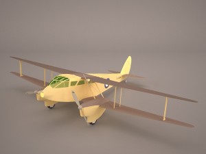 the consolidated model 14 fleet biplane Model 3D