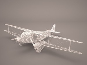 the consolidated model 14 fleet biplane Model 3D
