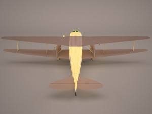 the consolidated model 14 fleet biplane Model 3D