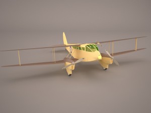 the consolidated model 14 fleet biplane Model 3D