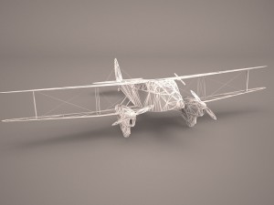 the consolidated model 14 fleet biplane Model 3D