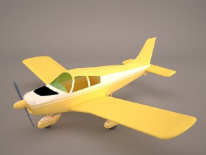 civil utility aircraft beechcraft bonanza s35 v tail 3D Model
