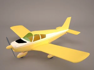Гражданский многоцелевой самолет Beechcraft Bonanza S35 V Tail 3D Модель