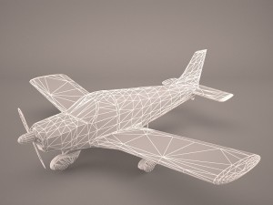 civil utility aircraft beechcraft bonanza s35 v tail 3D Модель