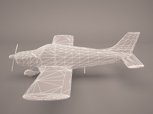 civil utility aircraft beechcraft bonanza s35 v tail 3D Модель
