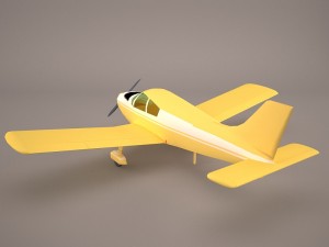 civil utility aircraft beechcraft bonanza s35 v tail 3D Модель