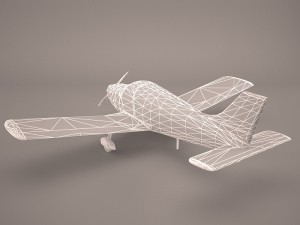civil utility aircraft beechcraft bonanza s35 v tail 3D Модель