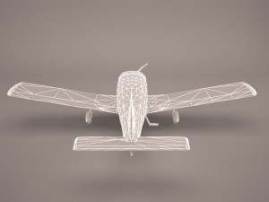 civil utility aircraft beechcraft bonanza s35 v tail 3D Модель