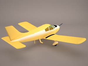 civil utility aircraft beechcraft bonanza s35 v tail 3D Модель