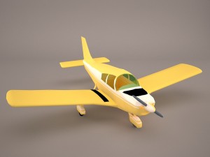 civil utility aircraft beechcraft bonanza s35 v tail 3D Модель