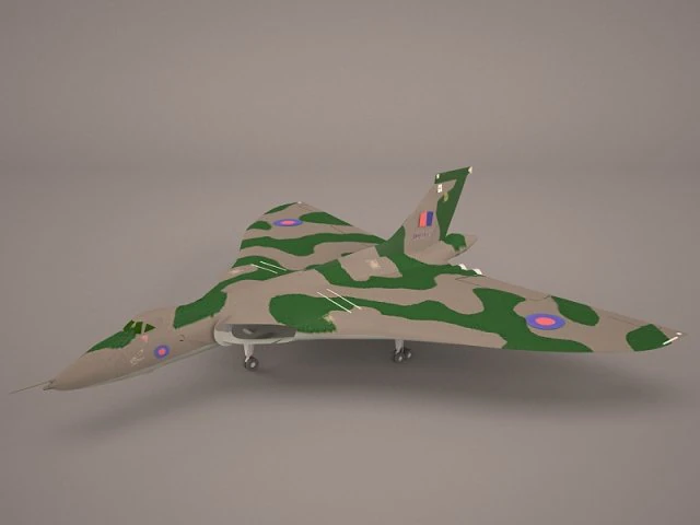 aircraft avro vulcan 3D Model .c4d .max .obj .3ds .fbx .stl .blend