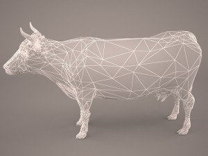 cow 3d model Modello 3D
