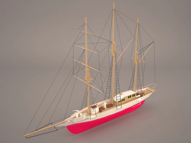 amphi boat 3D Model .c4d .max .obj .3ds .fbx .stl .blend 