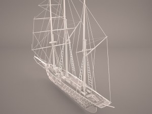 amphi boat 3D Model