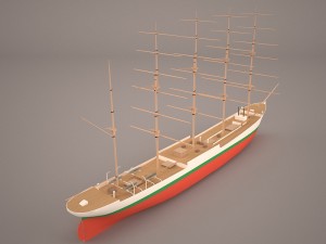 caphorn ship 3D 模型