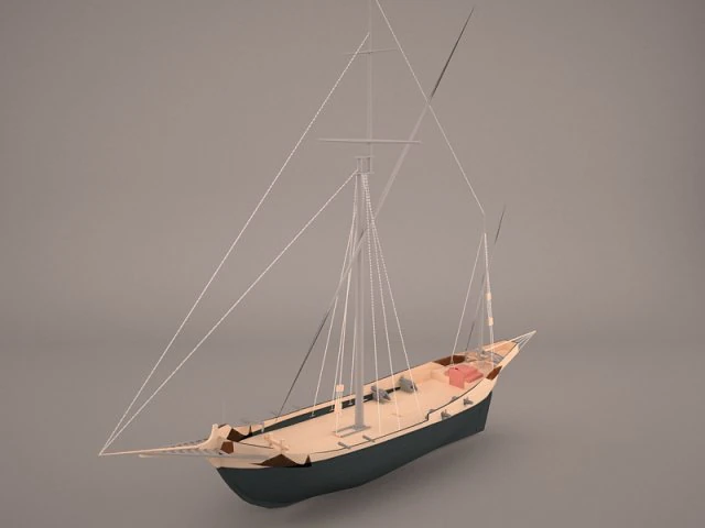corsair ship 3D Model .c4d .max .obj .3ds .fbx .stl .blend 