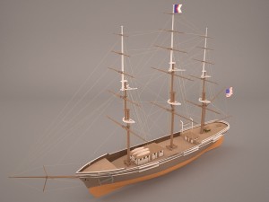flying ship 3D Model
