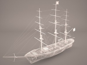 flying ship 3D Model