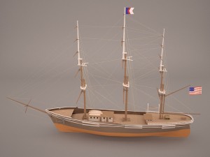 flying ship 3D Model