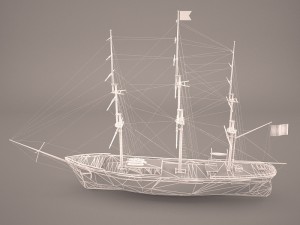 flying ship 3D Model