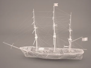 flying ship 3D Model
