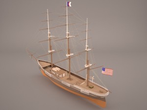 flying ship 3D Model
