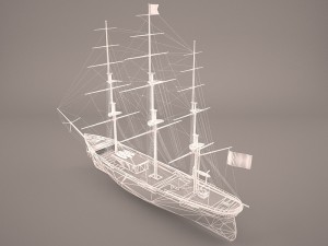 flying ship 3D Model