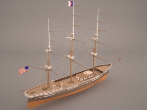 flying ship 3D Model