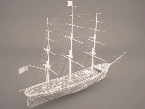flying ship 3D Model