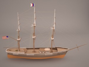 flying ship 3D Model