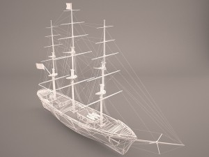 flying ship 3D Model
