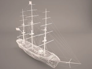 flying ship 3D Model