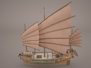 junk ship 3Dモデル