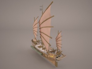 junk ship 3Dモデル