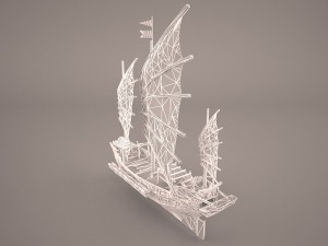 junk ship 3Dモデル
