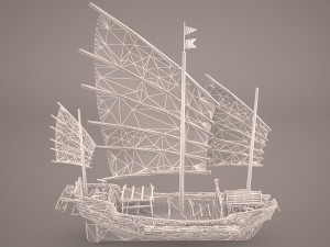 junk ship 3Dモデル