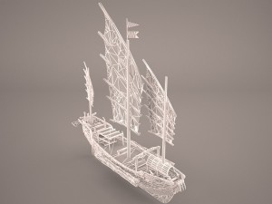 junk ship 3Dモデル