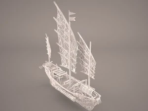 junk ship 3D Model