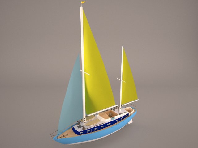 moonli ship 3Dモデル .c4d .max .obj .3ds .fbx .stl .blend 
