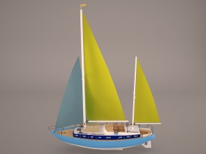 moonli ship 3Dモデル