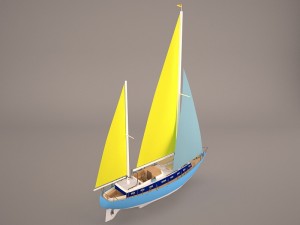 moonli ship 3Dモデル