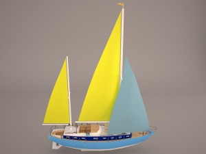 moonli ship 3Dモデル