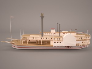wheeled steamboat belle of louisville 3D 모델