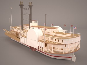 wheeled steamboat belle of louisville 3D 모델