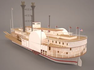 wheeled steamboat belle of louisville 3D Model