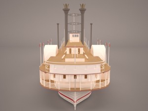 wheeled steamboat belle of louisville 3D 모델