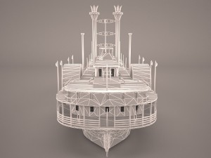 wheeled steamboat belle of louisville 3D 모델