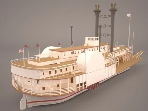 wheeled steamboat belle of louisville 3D Model
