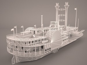 wheeled steamboat belle of louisville 3D 모델